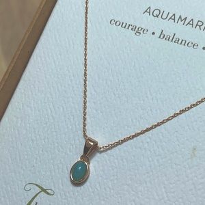 Demdaco giving necklace Aquamarine